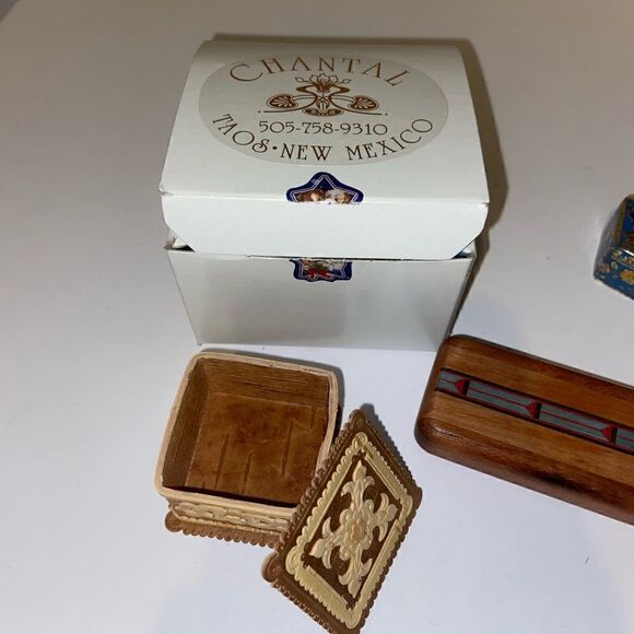 4 Small Random Trinket boxes vintage - Picture 2 of 11